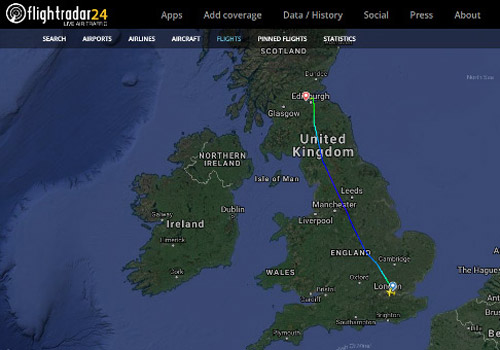 flightradar British Airways