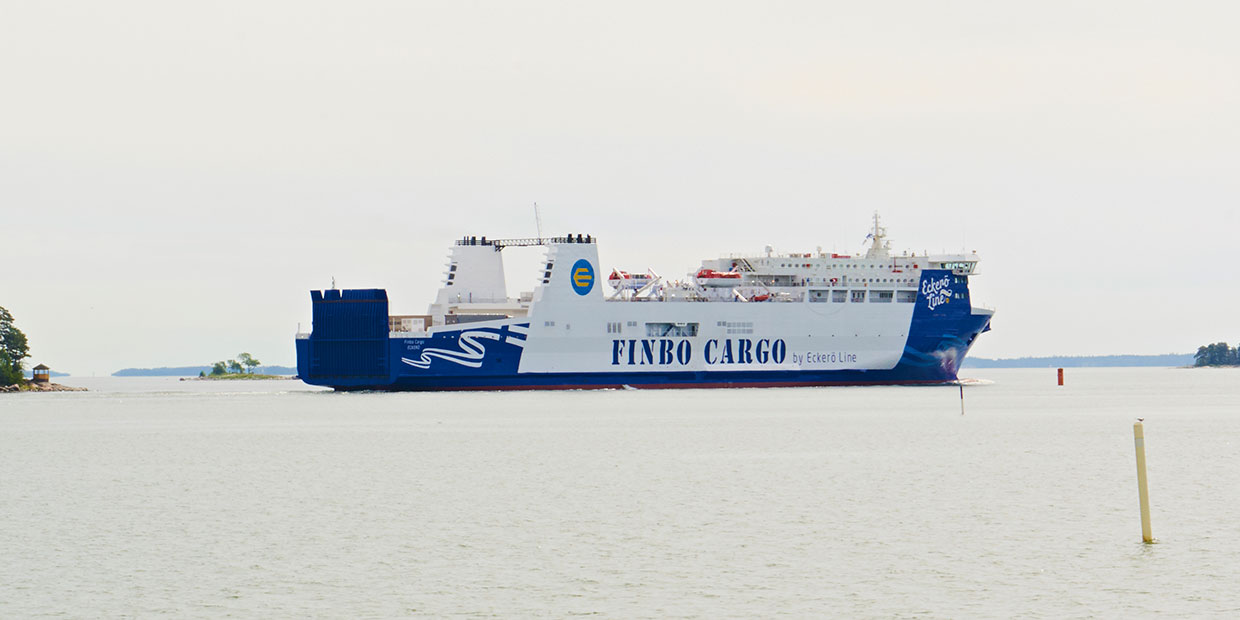 Finbo Cargo Eckerö Line now on route between port of Helsinki and port of Tallinn