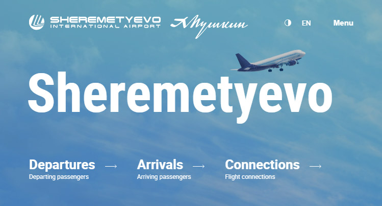 Sheremetyevo IATA: SVO, ICAO: UUEE) Alexander Pushkin Airport.