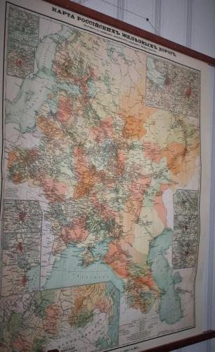 Tsaarin venäjän rautateiden kartta. Myös Suomi kuului sana siihen. 